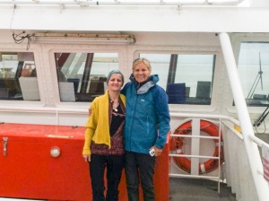 Liz & me ferry to orkney